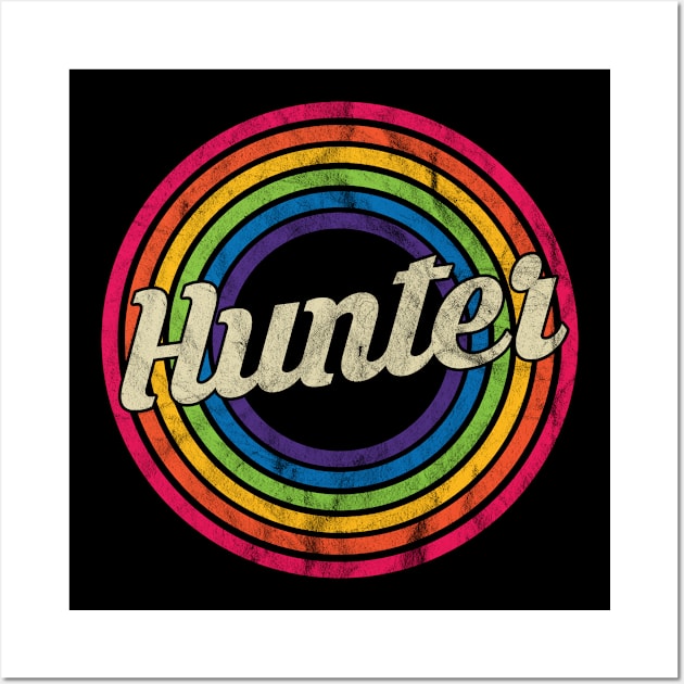 Hunter - Retro Rainbow Faded-Style Wall Art by MaydenArt